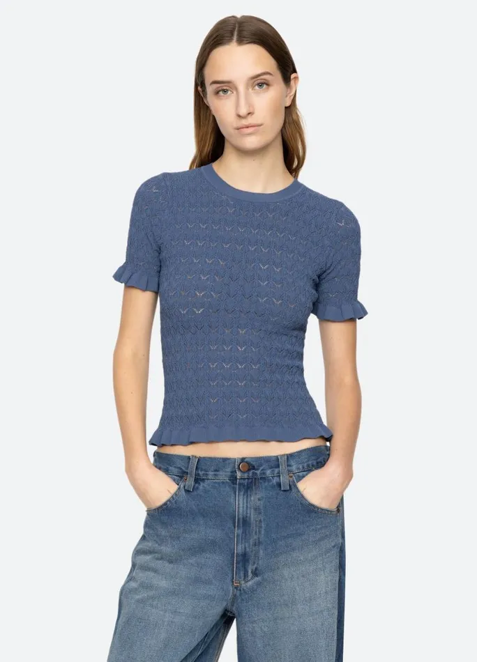 Sea New York Tops Women Rue SS Sweater Black