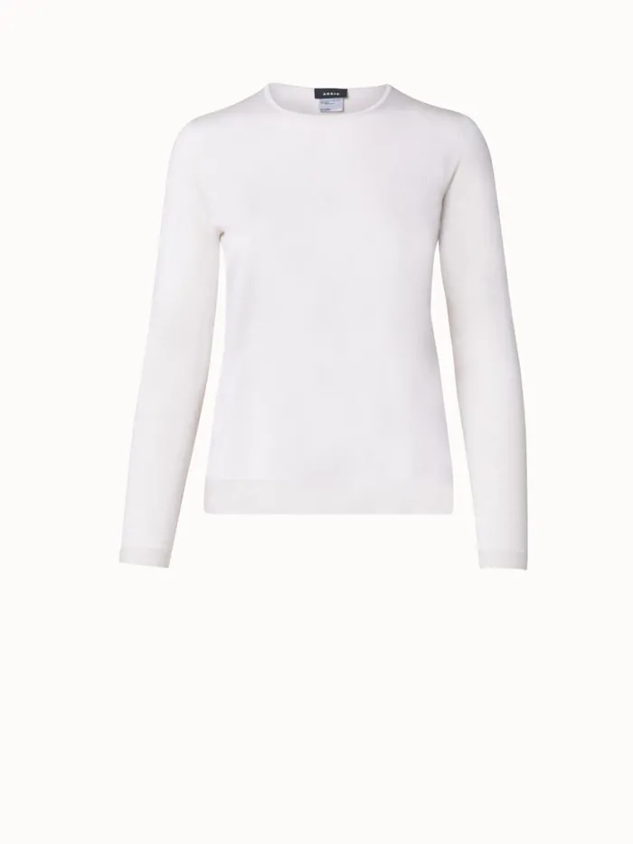 Seamless Cashmere Silk Knit Pullover Greige Women Akris Cashmere