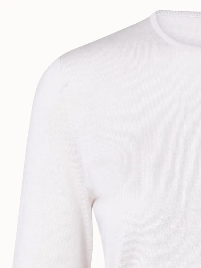 Seamless Cashmere Silk Knit Pullover Greige Women Akris Cashmere