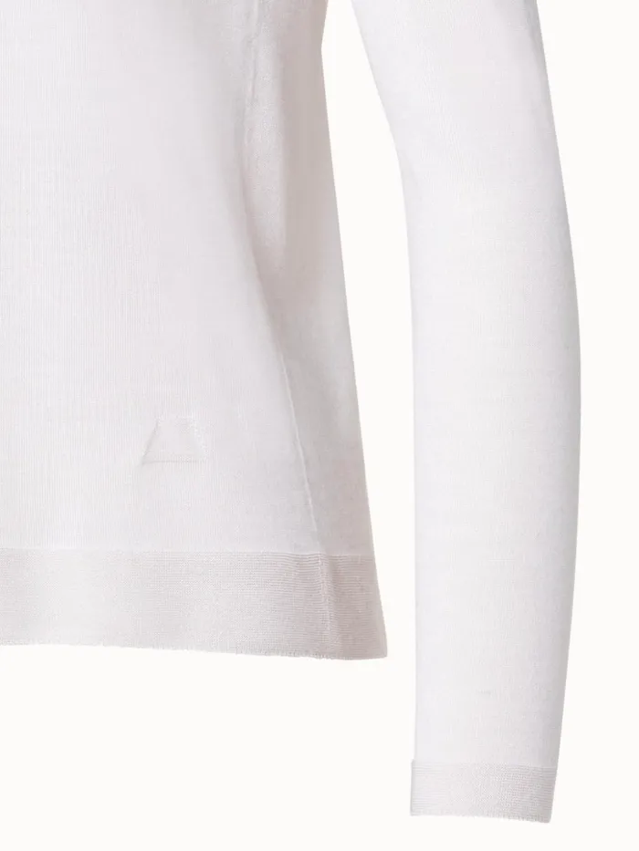 Seamless Cashmere Silk Knit Pullover Greige Women Akris Cashmere