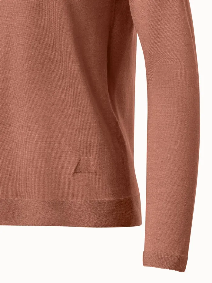 Seamless Cashmere Silk Knit Sweater Vicuna Women Akris Cashmere