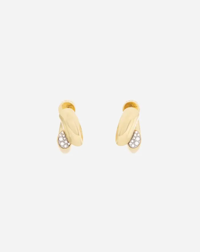 Sequence By Lanvin Rhinestone Earrings Goldcrystal Women Lanvin Jewelry
