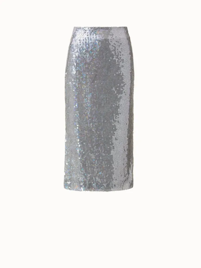 Sequins Pencil Skirt Light Melange Women Akris Skirts