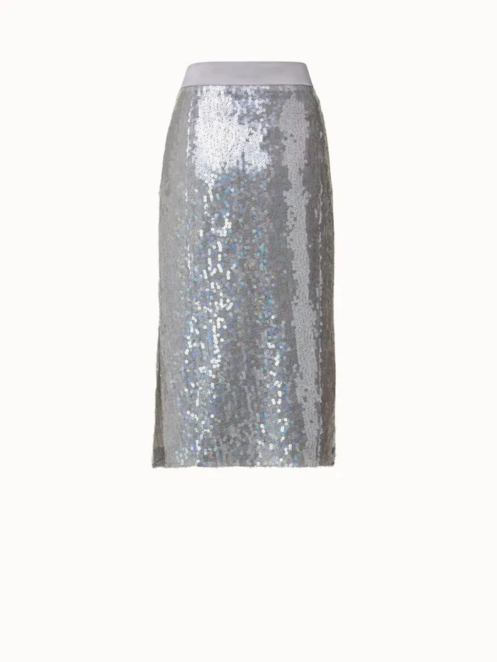 Sequins Pencil Skirt Light Melange Women Akris Skirts
