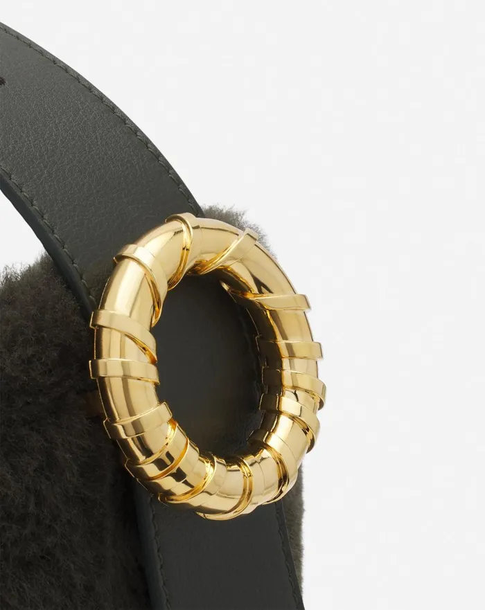 Shearling Mlodie Hobo Bag Loden Women Lanvin Tote Bags and Top Handle Bags Shearling Mlodie Hobo Bag Loden Women Lanvin Tote Bags and Top Handle Bags