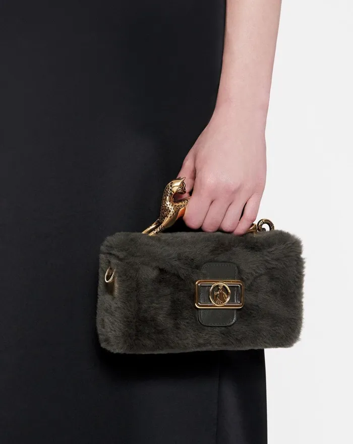 Shearling Nano Pencil Cat Bag Loden Women Lanvin Crossbody Bags and Shoulder Bags Shearling Nano Pencil Cat Bag Loden Women Lanvin Crossbody Bags and Shoulder Bags