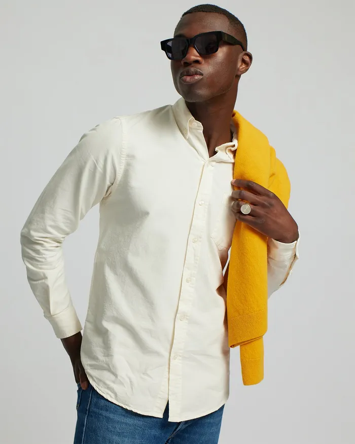 Shirts Colorfulstandard Men Organic Button Down Shirt 8211 Spring Green