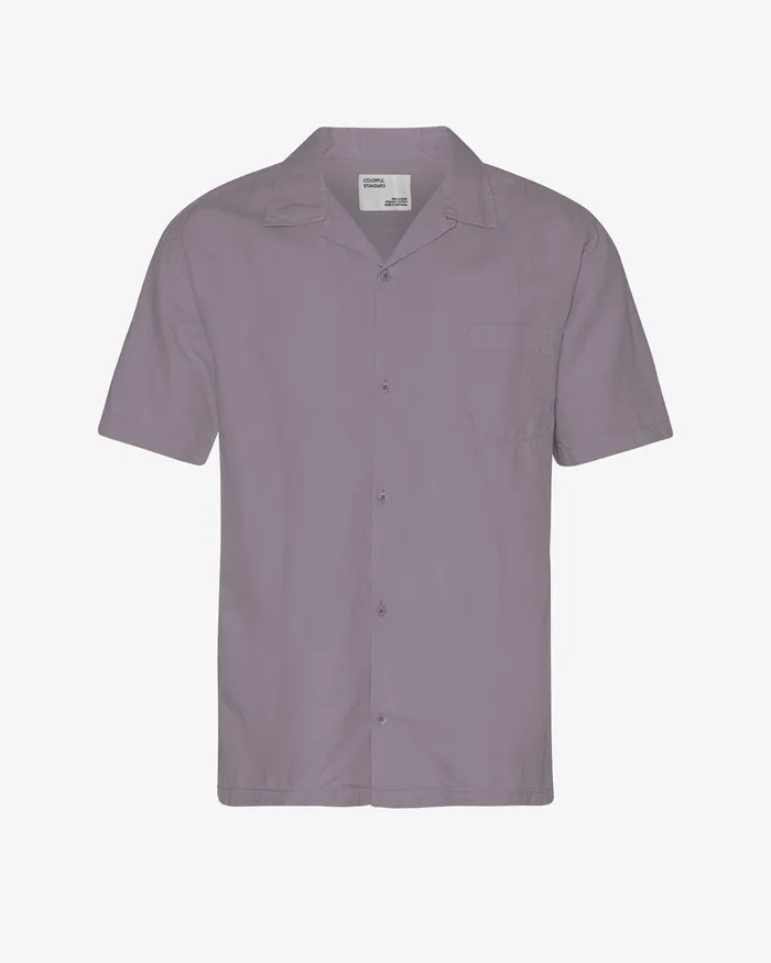 Shirts Men Linen Short Sleeved Shirt 8211 Purple Haze Colorfulstandard