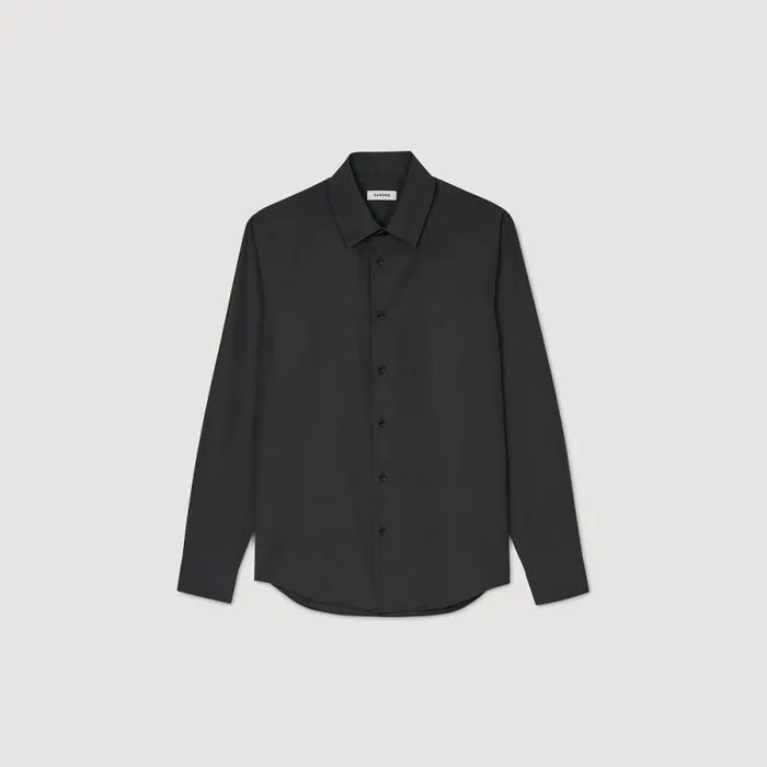 Shirts Men SANDRO Longsleeved Shirt Charcoal Grey