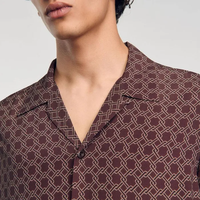 Shirts Men SANDRO Loosefit Shirt Brown