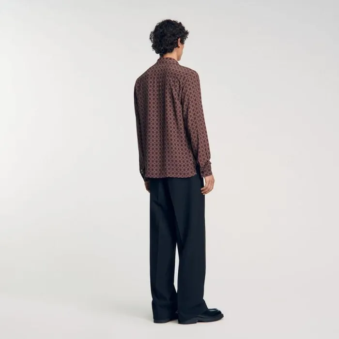 Shirts Men SANDRO Loosefit Shirt Brown