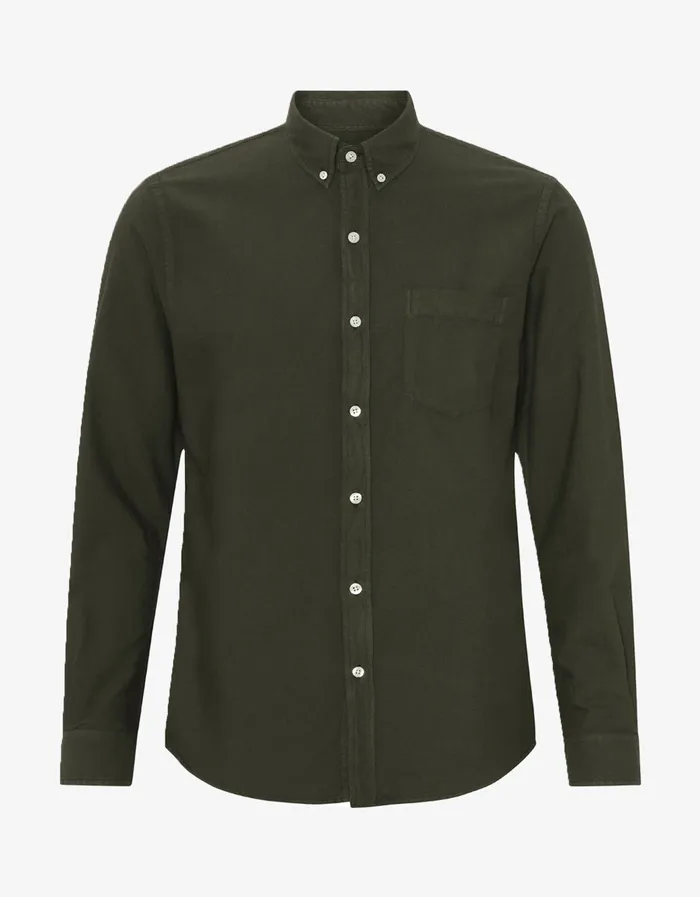Shirts Organic Button Down Shirt 8211 Hunter Green Colorfulstandard Men