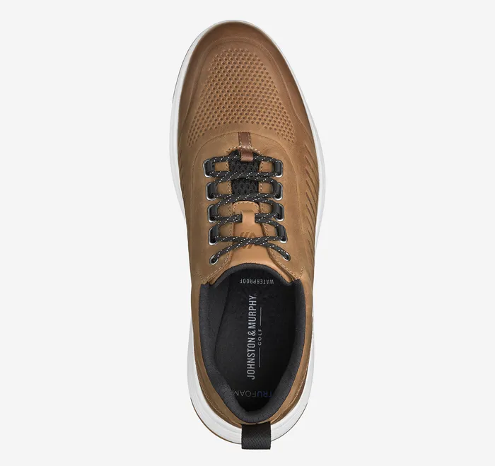 Shoes Amherst GL1 Luxe Hybrid Tan Oiled Waterproof Full Grain Johnston and Murphy Men