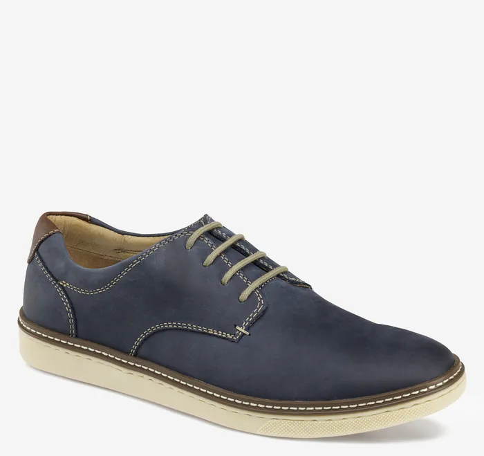 Shoes Johnston and Murphy Men McGuffey Plain Toe Navy Oiled Full Grain