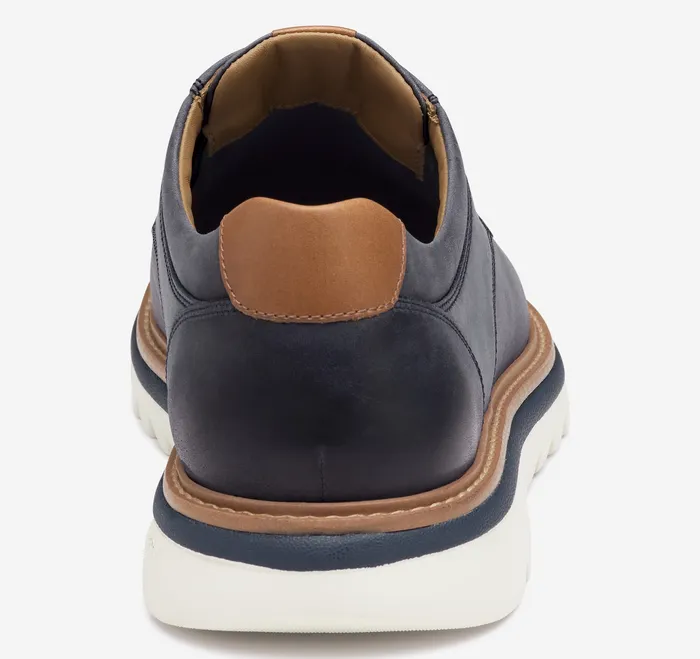 Shoes Men Johnston and Murphy Braydon Plain Toe Navy Oiled Nubuck