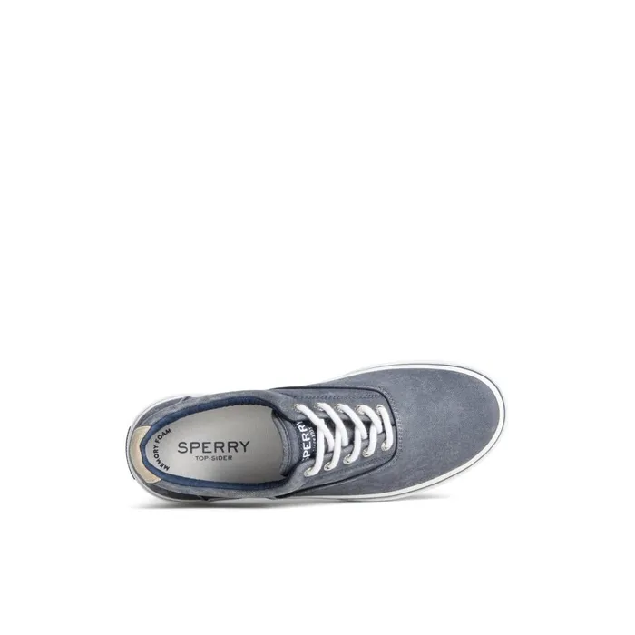 Shoes Men Sperry Halyard CVO Salt Washed Sneaker Navy
