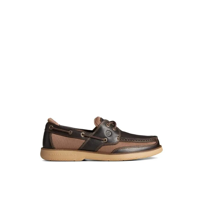 Shoes Men Sperry Surveyor 2Eye Boat Shoe Dark Brown