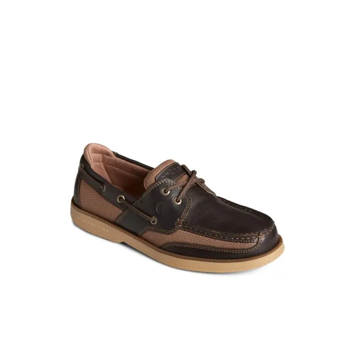 Shoes Men Sperry Surveyor 2Eye Boat Shoe Dark Brown