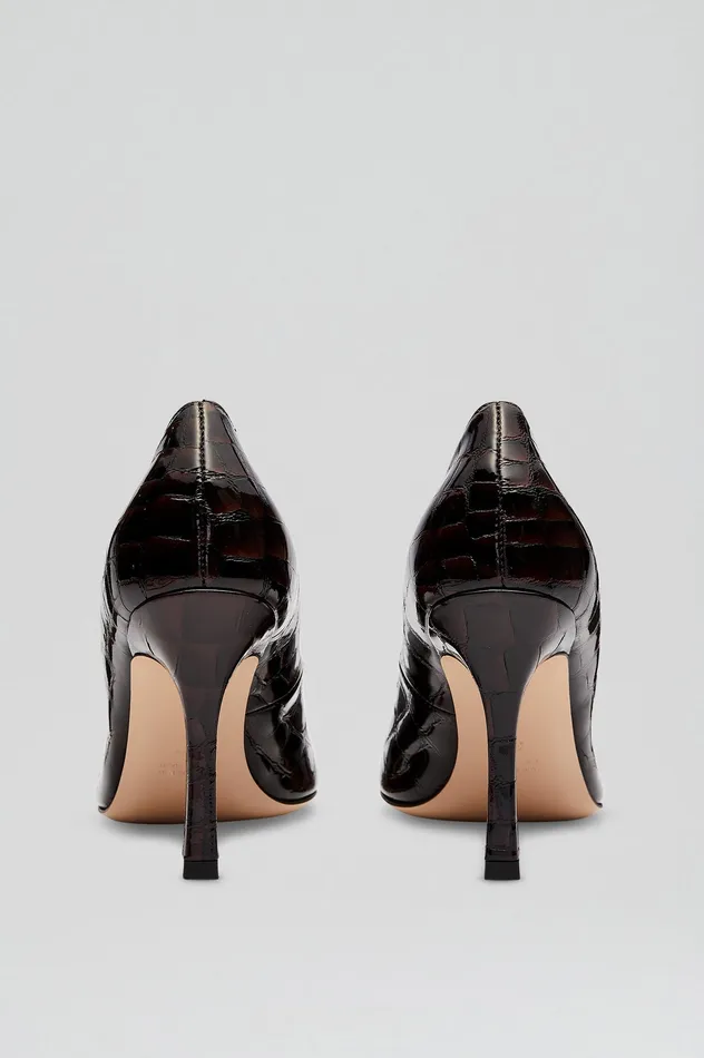 Shoes Women LEATHER EMBOSSED PUMP 95 DARKMULBERRY Scanlan Theodore Shoes Women LEATHER EMBOSSED PUMP 95 DARKMULBERRY Scanlan Theodore