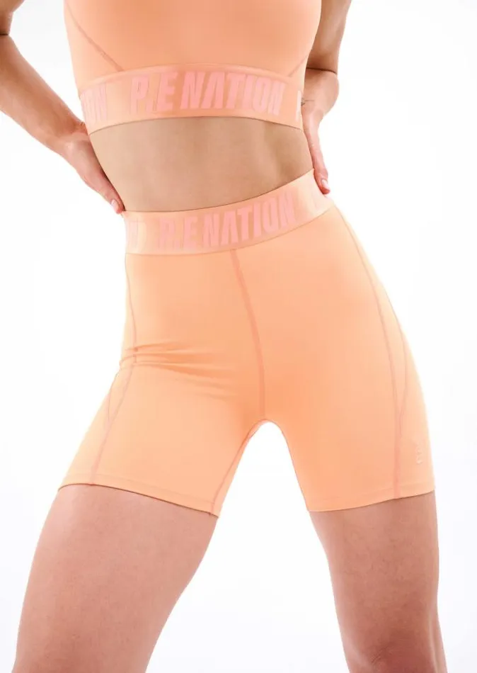 Shop BACKCHECK BIKE SHORT IN CANTALOUPE PE Nation Shorts