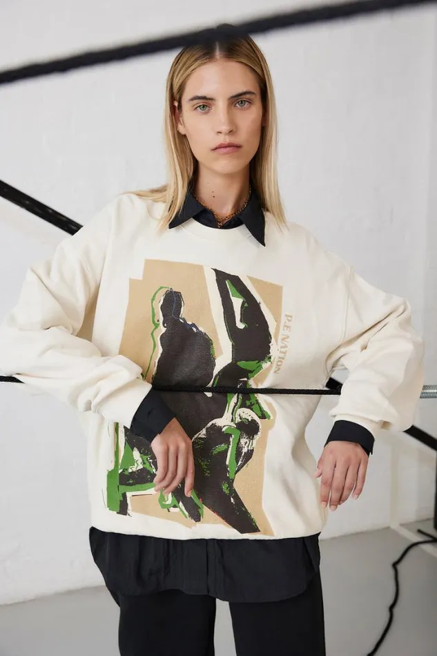 Shop BASE CAMP SWEAT IN PEARLED IVORY PE Nation Sweats
