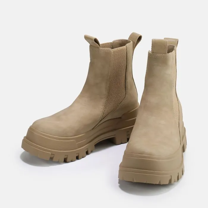 Shop Boots and AnkleBoots BUFFALO Aspha Chelsea MID Taupe