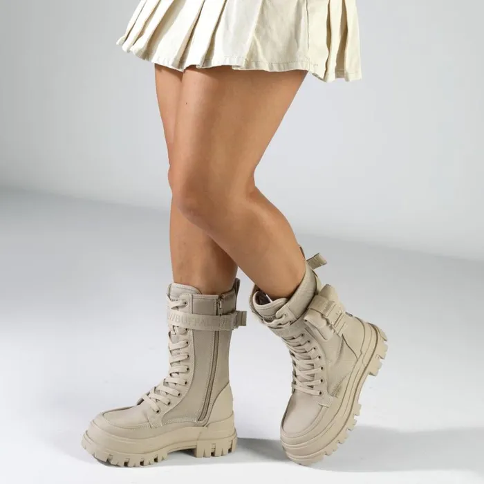 Shop Boots and AnkleBoots BUFFALO Aspha Com Hi Beige