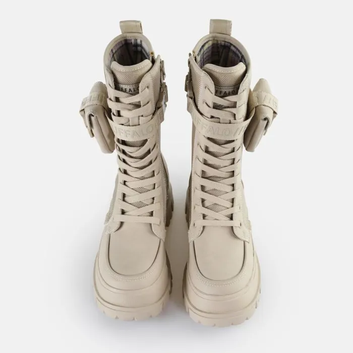Shop Boots and AnkleBoots BUFFALO Aspha Com Hi Beige