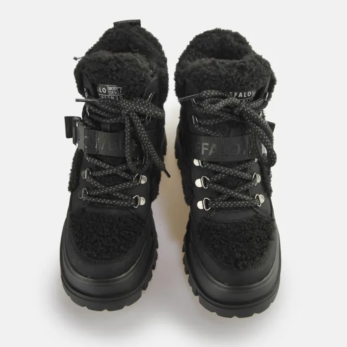 Shop Boots and AnkleBoots BUFFALO Aspha Com Mid Warm Black