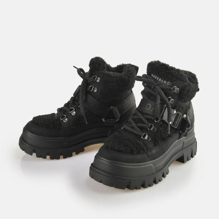 Shop Boots and AnkleBoots BUFFALO Aspha Com Mid Warm Black