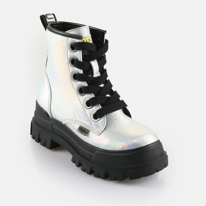 Shop Boots and AnkleBoots BUFFALO ASPHA LACE UP HI WARM 8211 VEGAN NAPPA 8211 SILVER Silver Shop Boots and AnkleBoots BUFFALO ASPHA LACE UP HI WARM 8211 VEGAN NAPPA 8211 SILVER Silver