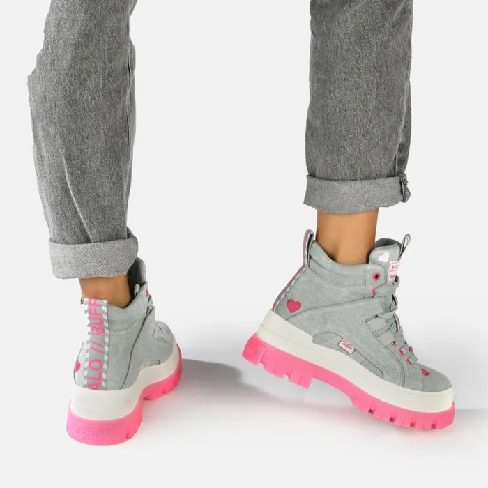 Shop Boots and AnkleBoots BUFFALO Aspha NC Mid Blaupink