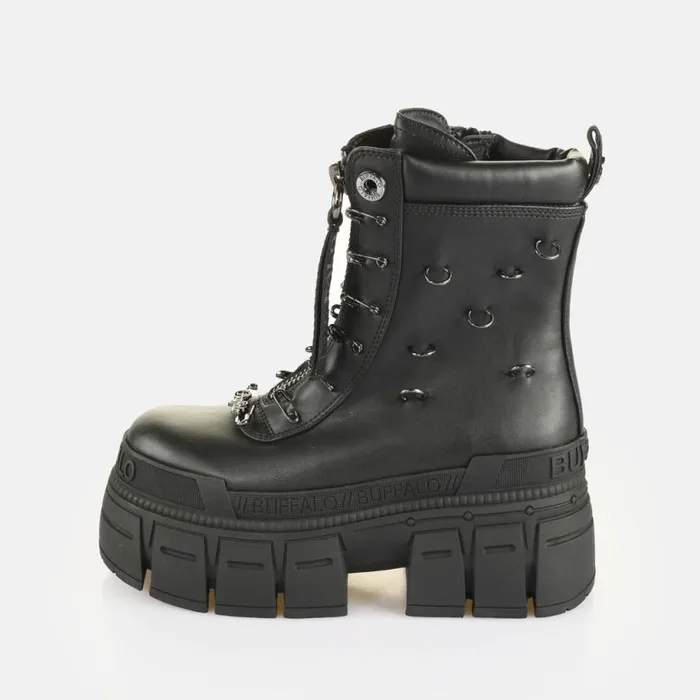 Shop Boots and AnkleBoots BUFFALO Gospher Lace Up Bike Black