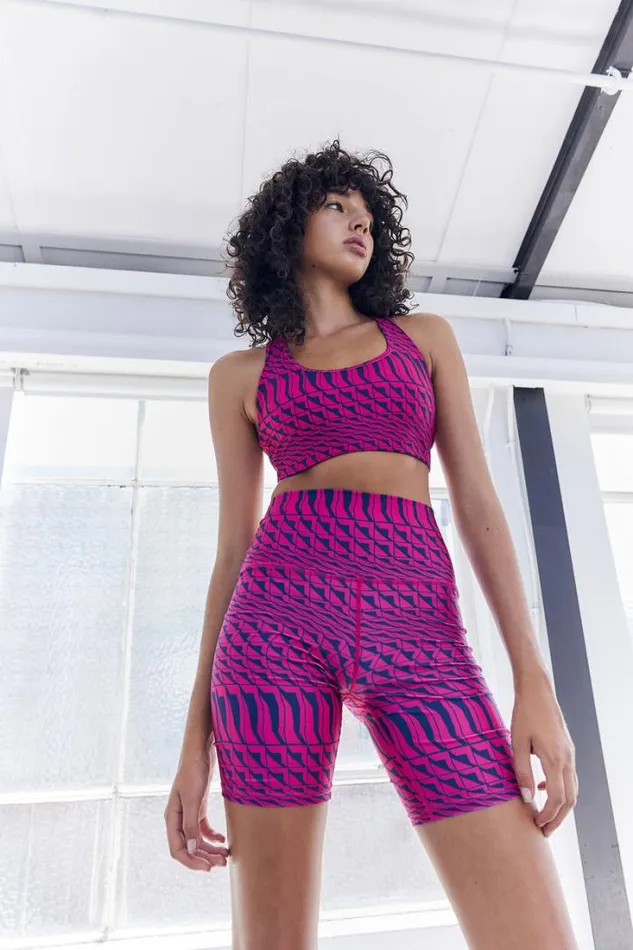 Shop EMPIRE BIKE SHORT IN GEOMETRIC PRINT PE Nation Shorts
