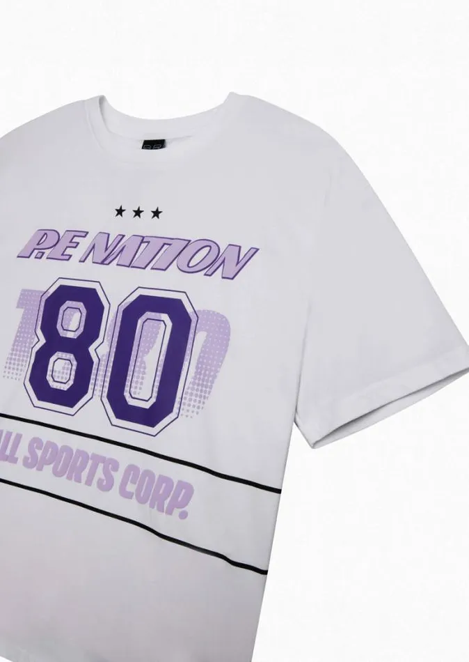 Shop IMPROVISE TEE IN OPTIC WHITE PE Nation Tees and Tanks