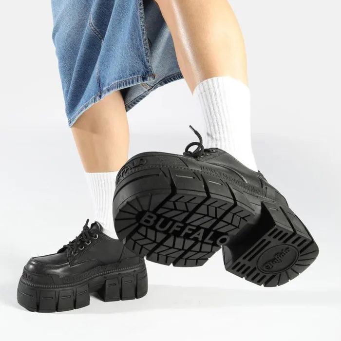 Shop Lace Up Shoes BUFFALO Gospher Lace Up CS BS Black
