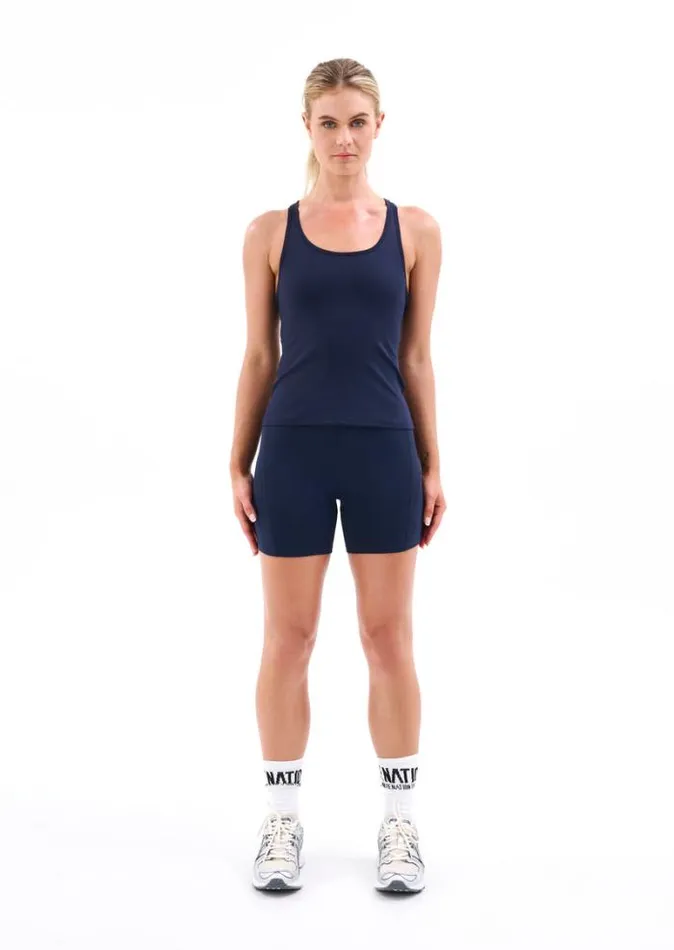 Shop RESET TANK IN DARK NAVY PE Nation Tees and Tanks