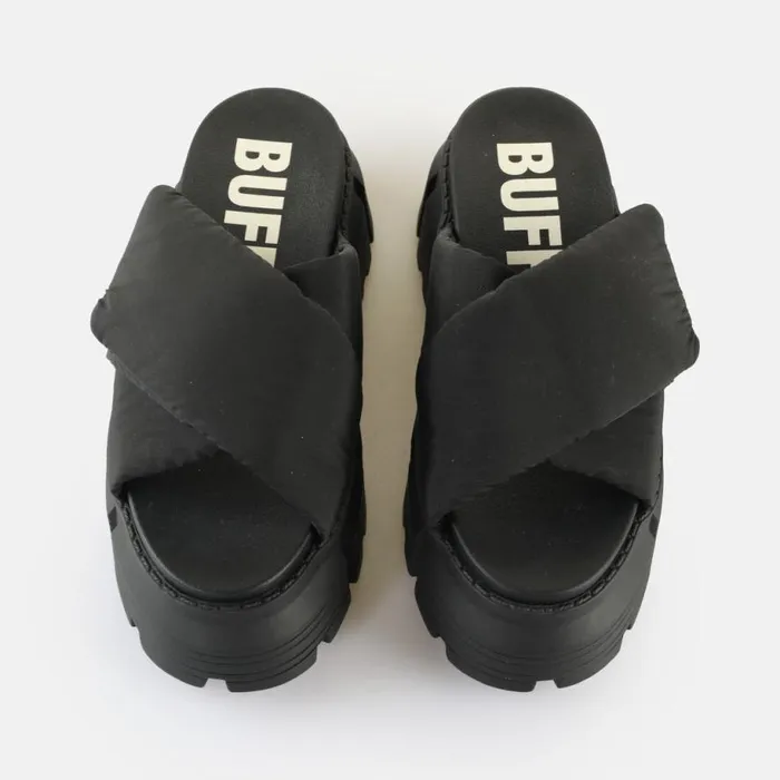 Shop Sandals and Slides BUFFALO Ava Velcross Black