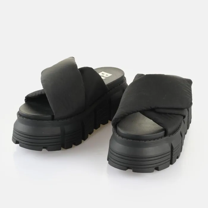 Shop Sandals and Slides BUFFALO Ava Velcross Black