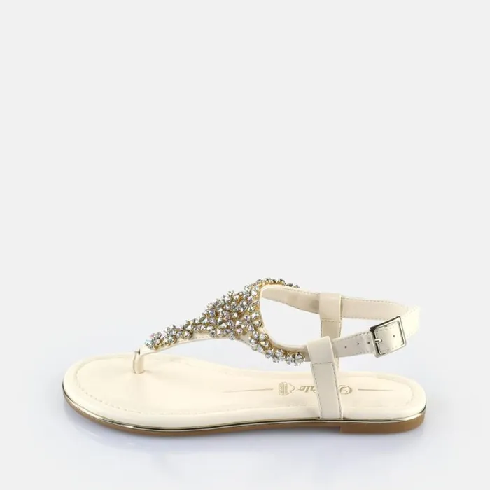 Shop Sandals and Slides BUFFALO Capri Flower Cream