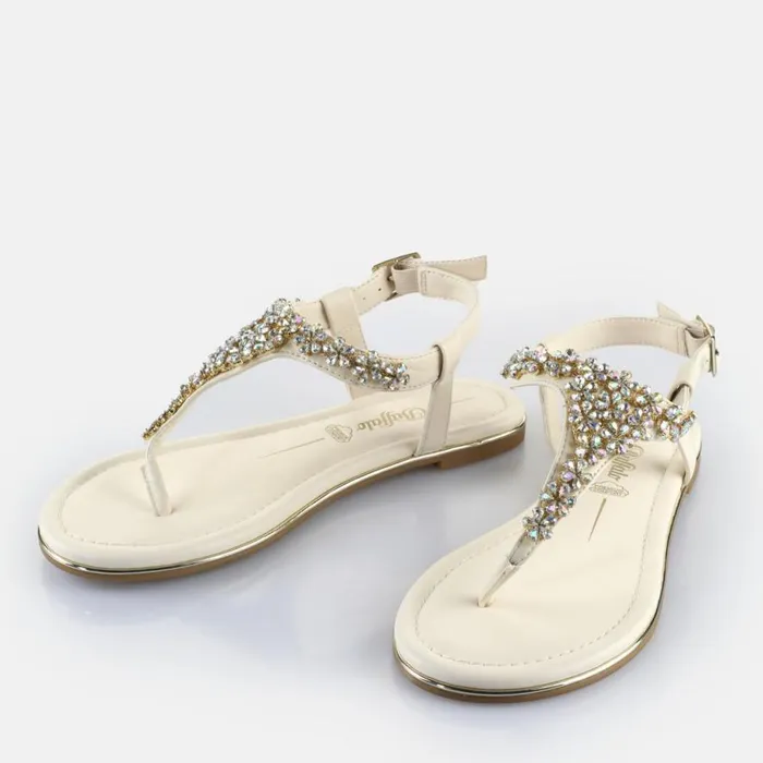 Shop Sandals and Slides BUFFALO Capri Flower Cream