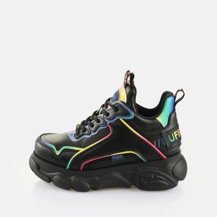Shop Sneakers BUFFALO CLD Chai Rainbow Black