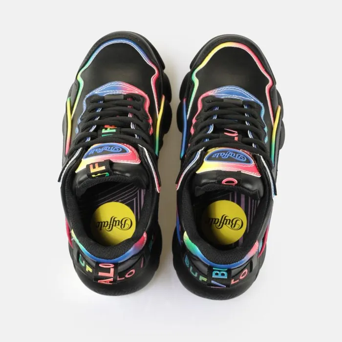 Shop Sneakers BUFFALO CLD Chai Rainbow Black