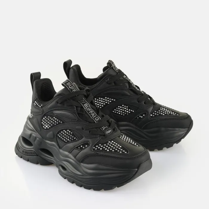 Shop Sneakers BUFFALO Triplet Glam Blacksilver