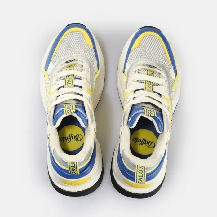 Shop Sneakers BUFFALO Triplet Hollow Blueyellowwhite