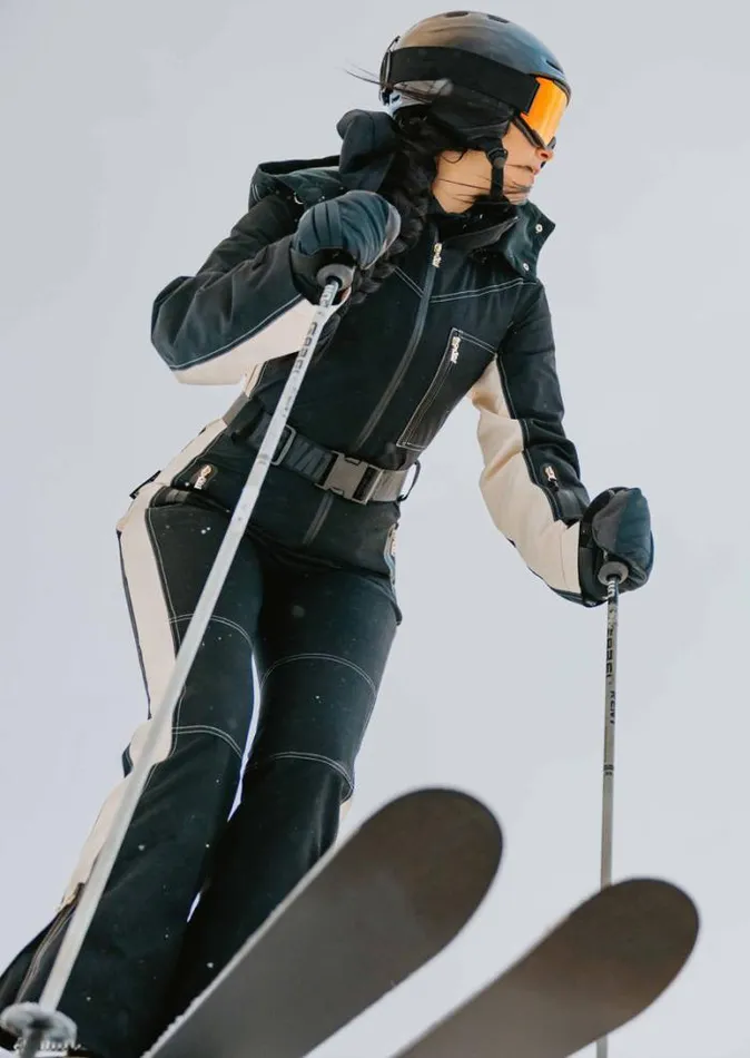 Shop SUMMIT SNOW BOILER SUIT IN BLACK PE Nation Dresses and Bodysuits