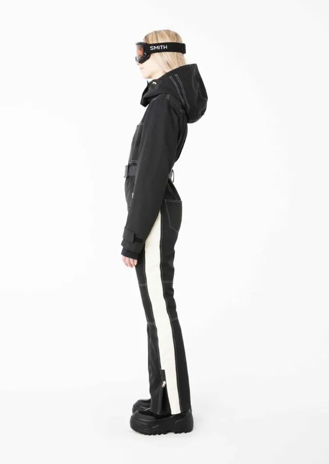 Shop SUMMIT SNOW BOILER SUIT IN BLACK PE Nation Dresses and Bodysuits