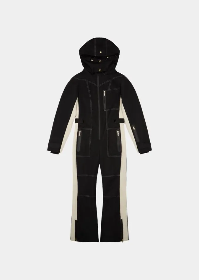 Shop SUMMIT SNOW BOILER SUIT IN BLACK PE Nation Dresses and Bodysuits