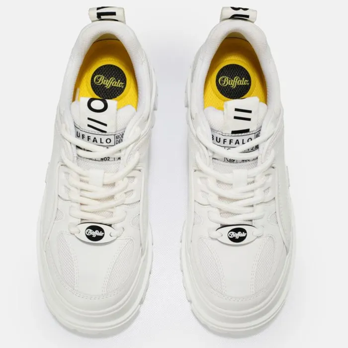 Shop Vegan Shoes BUFFALO Aspha HYB Men Lace Up Vegan White White
