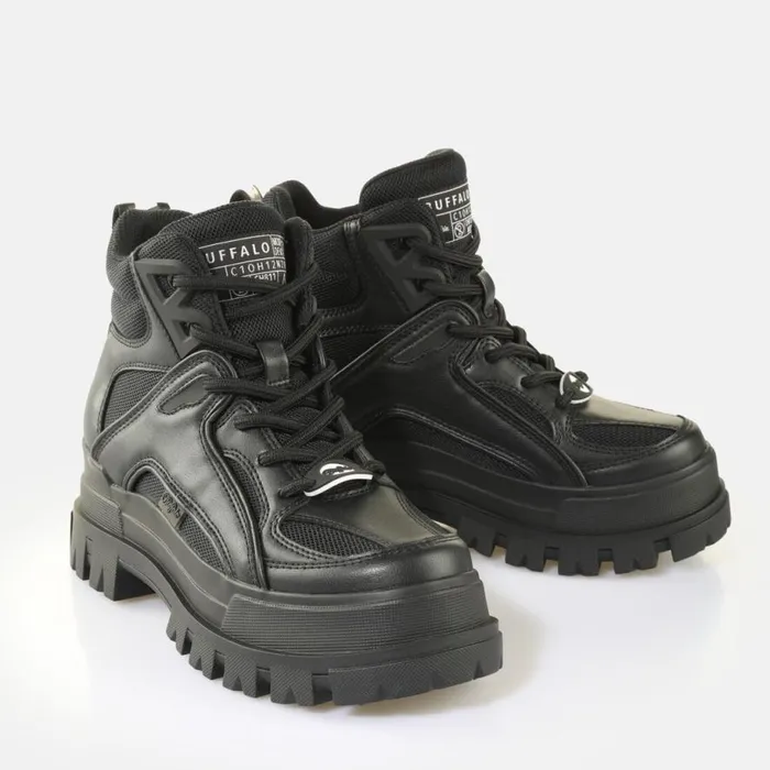 Shop Vegan Shoes BUFFALO Aspha Hyb Mid Black
